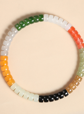 天然和田玉多色多巴胺直切彩板