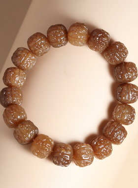 新疆和田玉且糖玉仿金刚菩提珠