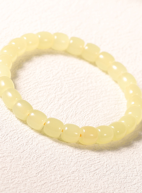 天然和田玉黄口料直切手串