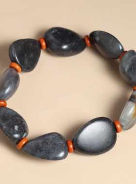 新疆和田玉籽料和田玉随形珠手串