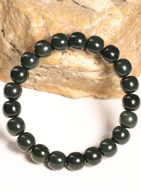 天然和田青玉老型珠手串