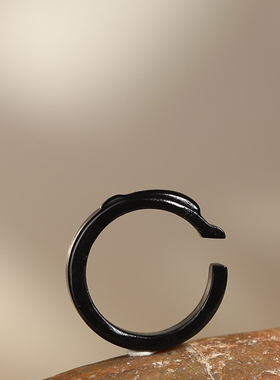 玉佩将将玉猪龙戒指和田玉墨玉