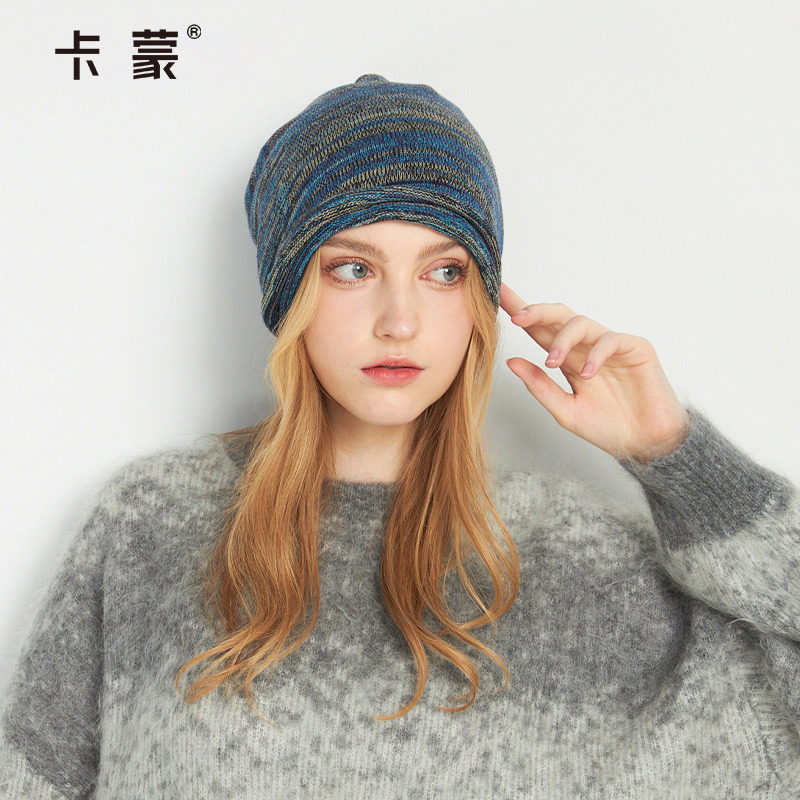 卡蒙纯棉后托大头围毛线帽堆堆帽女秋季可扎发保暖月子帽产后秋冬,淘宝优惠券,粉丝福利购,淘宝优惠卷