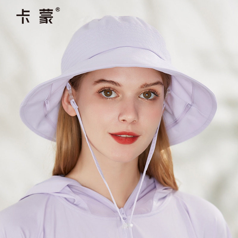 卡蒙防沙尘暴遮全脸护颈护脖防晒遮阳帽女防紫外线透气冰丝面纱帽