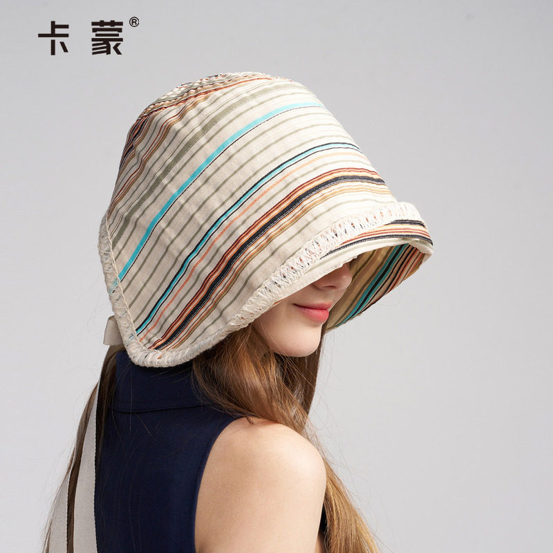 卡蒙帽子女款2026新款遮阳帽太阳帽大帽檐防晒帽可折叠渔夫帽春夏