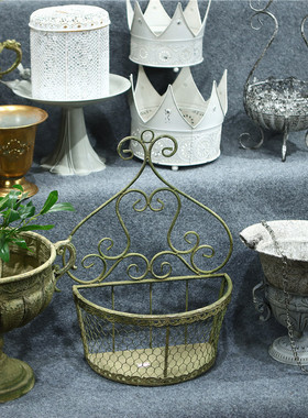 复古奖杯花盆铁艺庭院花园杂货
