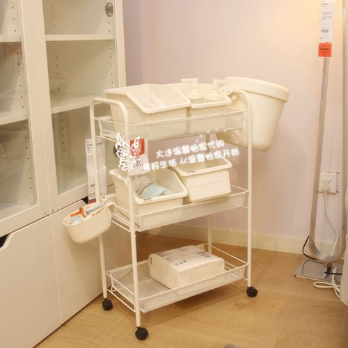 Теплый ikea ikea honavifen толкает полку для ванной комнаты, тележки для ванной, хранение автомобиля по уходу за собой бесплатная доставка