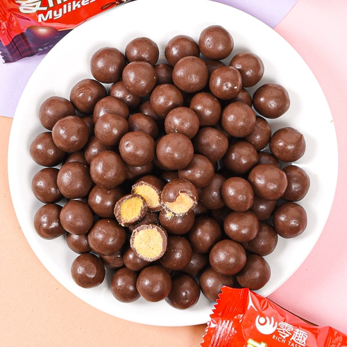 零趣 Melsen Black Chocolate Bean Full Box Net Red Snack Food Candy Bulk (альбом Cocoa Butter)