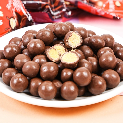 零趣 Melsen Black Chocolate Bean Full Box Net Red Snack Food Candy Bulk (альбом Cocoa Butter)