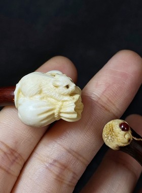 代数吉祥如意生肖鼠鸡血藤