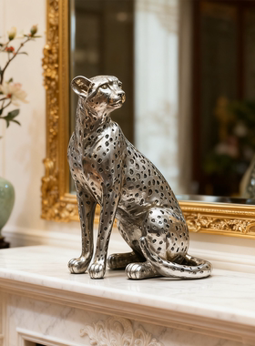 复古美式豹禧系列镀银猎豹