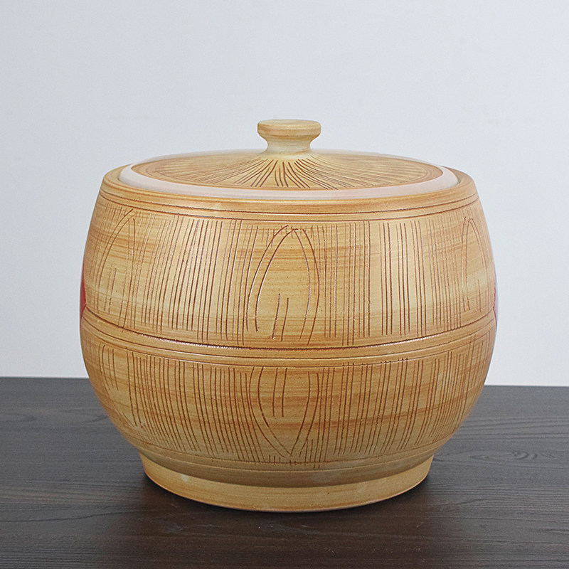 景德镇陶瓷米缸带盖家用10斤20斤30装聚宝盆密封罐老式防虫面粉桶,淘宝优惠券,粉丝福利购,淘宝优惠卷