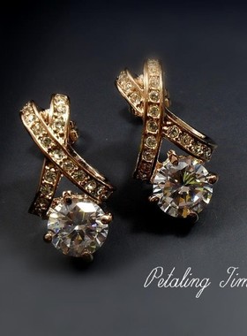 超闪奢华大气四爪2项链女士耳钉