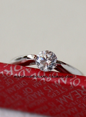 包邮名媛两爪40分超闪女仪式戒指