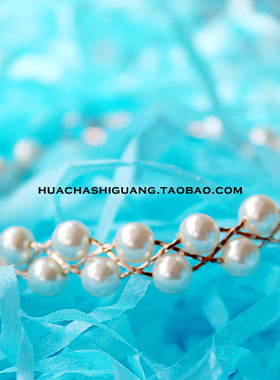 韩国版双排珍珠编织女约会婚礼