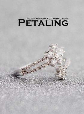 浪漫樱花微镶锆石甜美风戒子新品