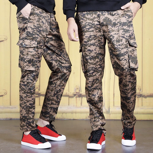 Камуфляжные демисезонные штаны, износостойкие повседневные брюки, свободный крой