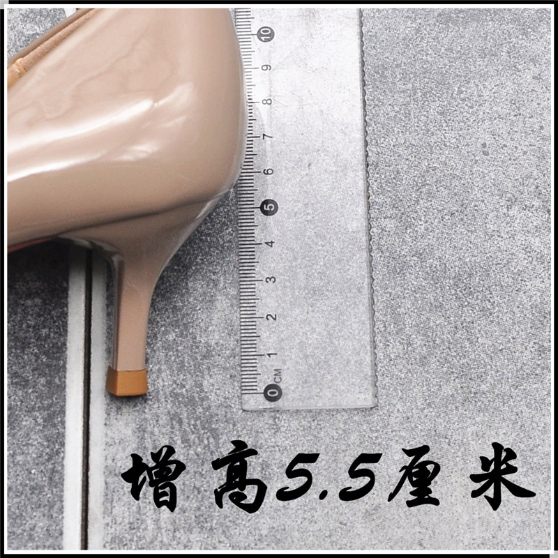 OSSO高跟鞋2018春季新款性感裸色细跟尖头百搭女鞋韩版金属扣单鞋-图3