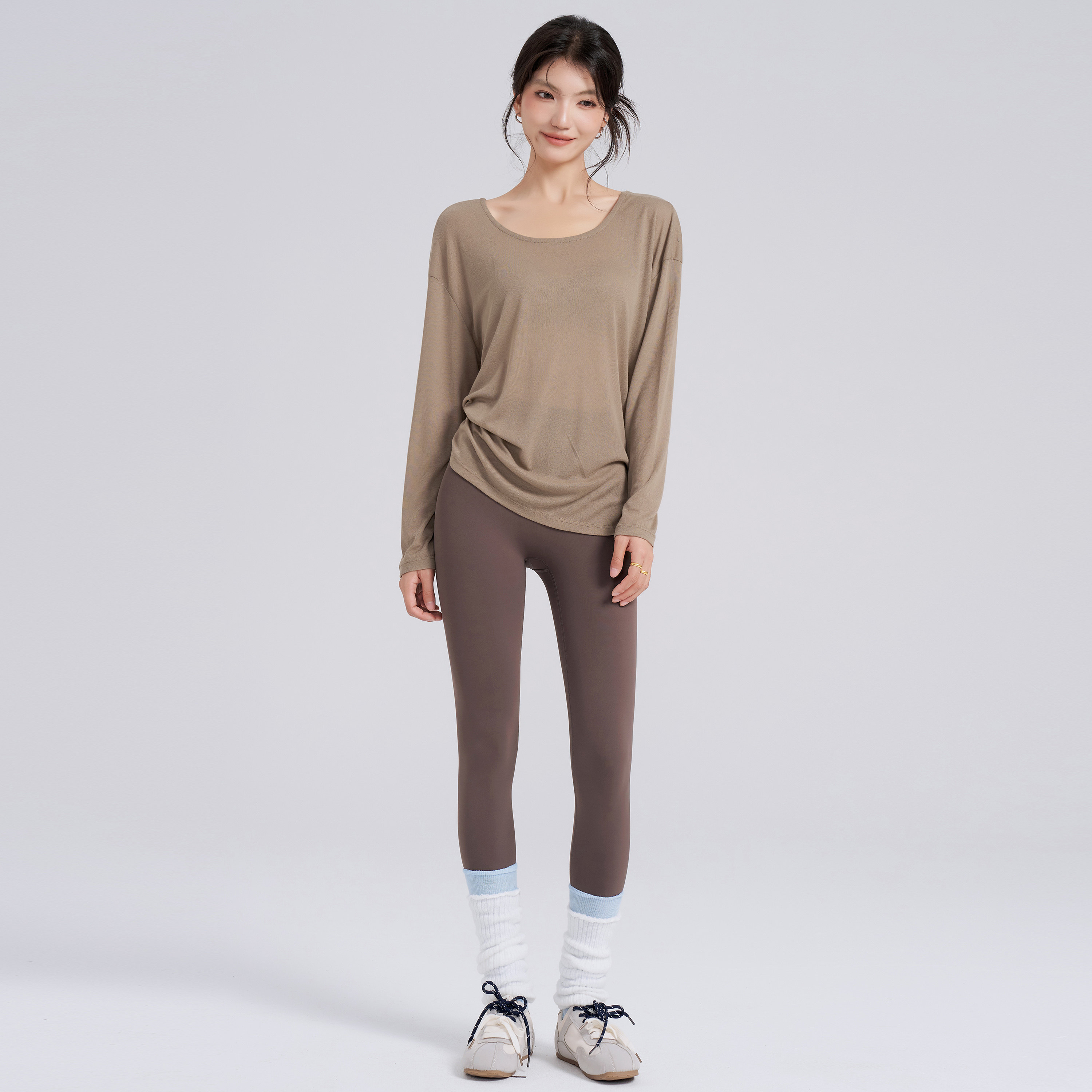 岚纹瑜伽服罩衫女宽松跑步速干运动长袖普拉提训练美背健身上衣新,淘宝优惠券,粉丝福利购,淘宝优惠卷