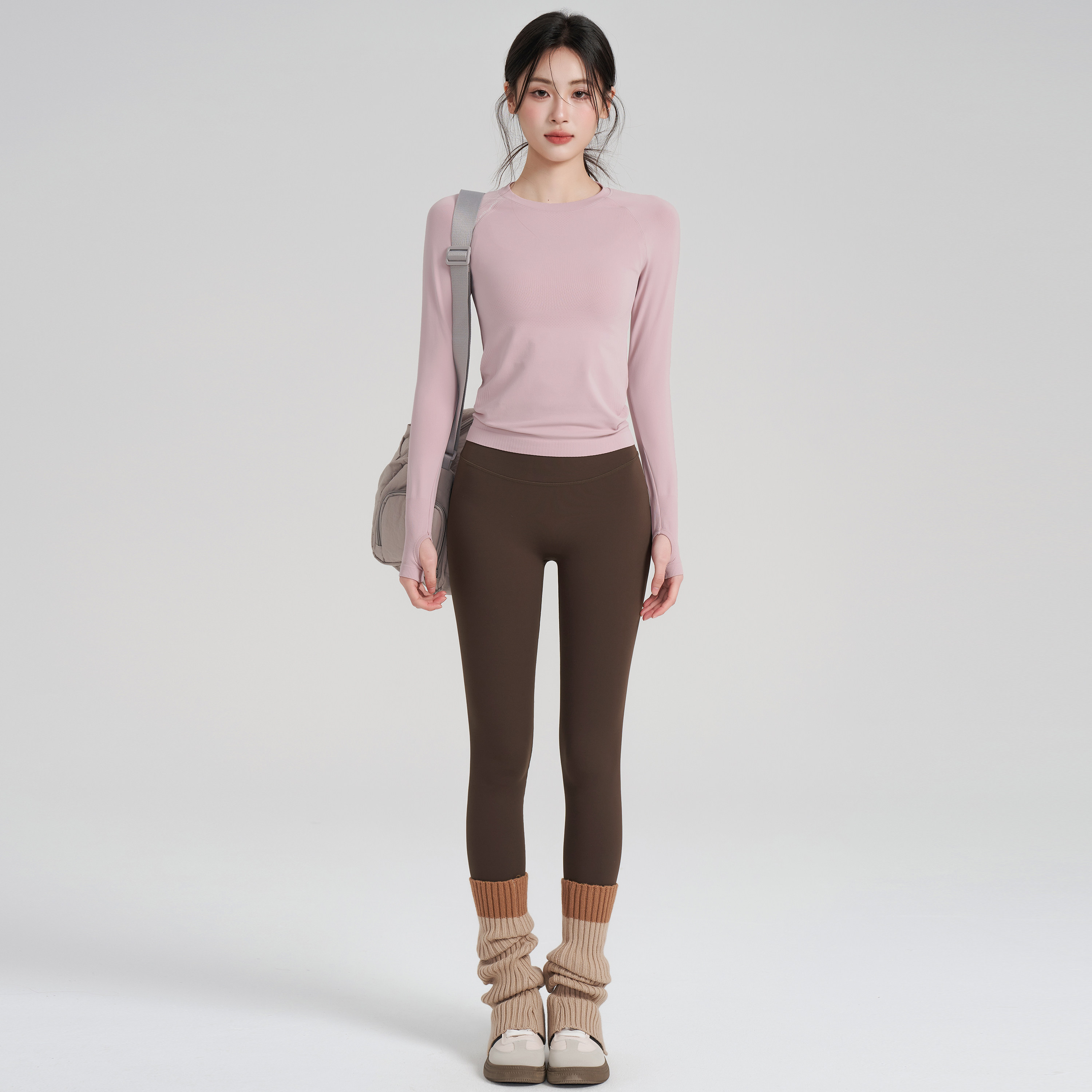 岚纹固定杯瑜伽服套装女速干修身显瘦健身长袖透气宽松跑步运动裤,淘宝优惠券,粉丝福利购,淘宝优惠卷