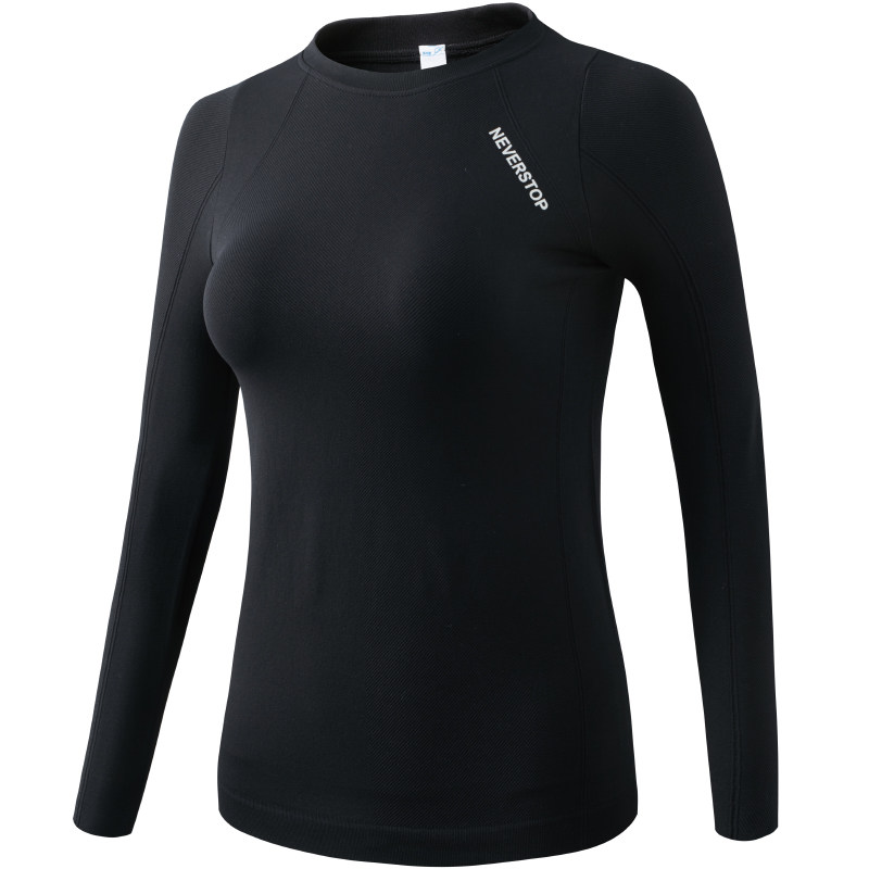 岚纹紧身瑜伽服长袖女秋冬弹力跑步t恤训练健身服打底衫运动上衣,淘宝优惠券,粉丝福利购,淘宝优惠卷