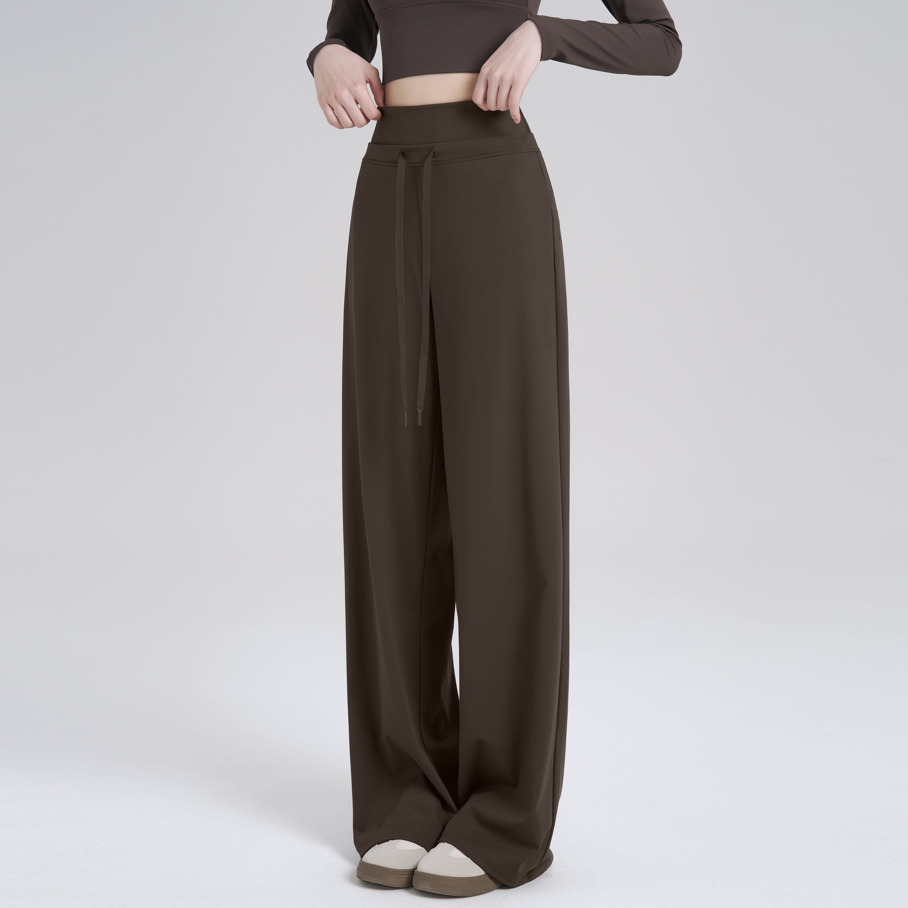 岚纹高腰阔腿瑜伽裤女垂感休闲显瘦运动长裤普拉提训练健身裤秋冬,淘宝优惠券,粉丝福利购,淘宝优惠卷