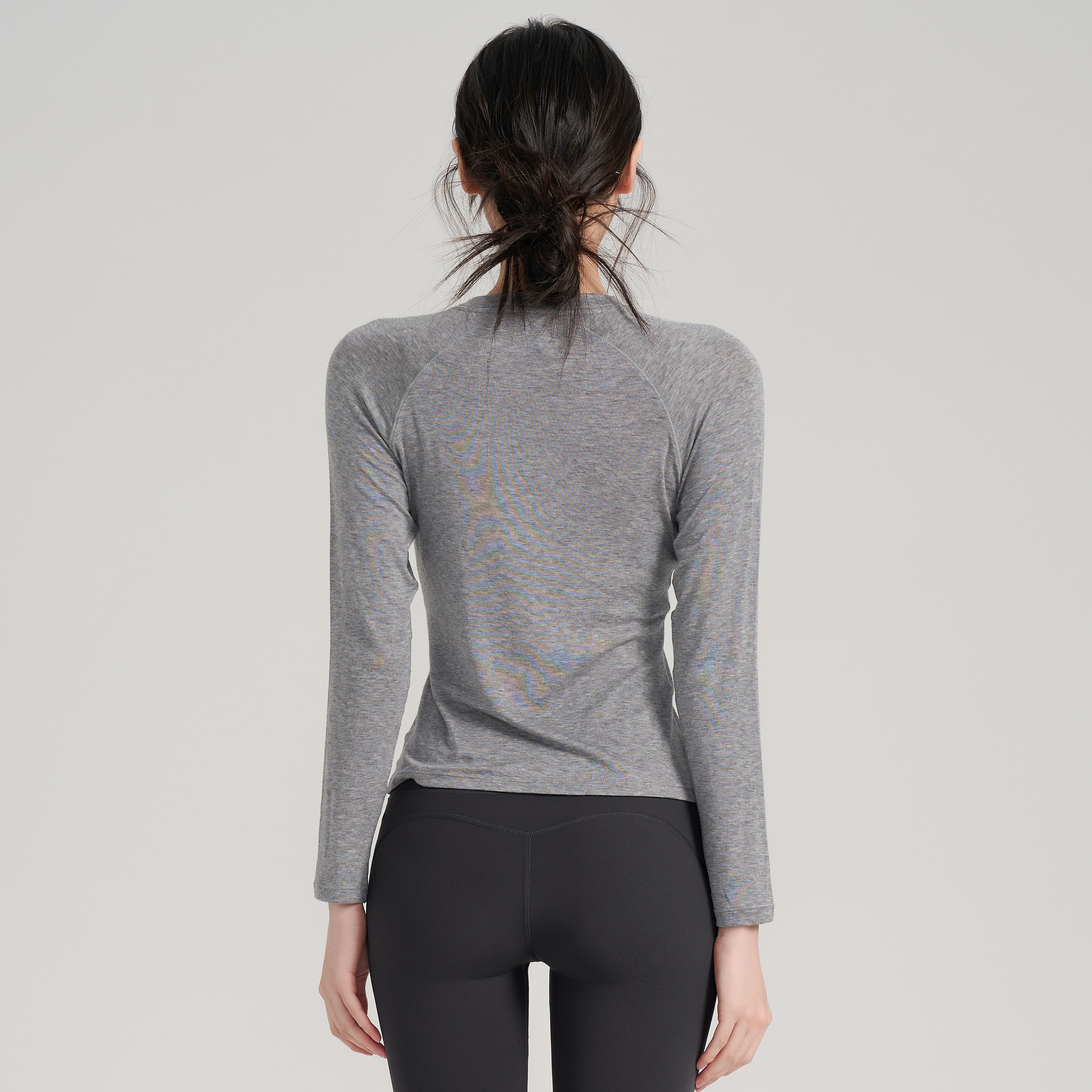 岚纹美利奴羊毛长袖健身上衣女吸湿速干跑步运动T恤瑜伽服秋冬,淘宝优惠券,粉丝福利购,淘宝优惠卷