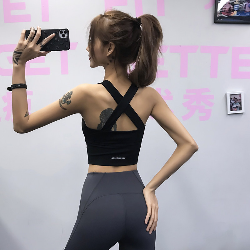 岚纹拉链运动女美背聚拢定型宽文胸 岚纹运动文胸
