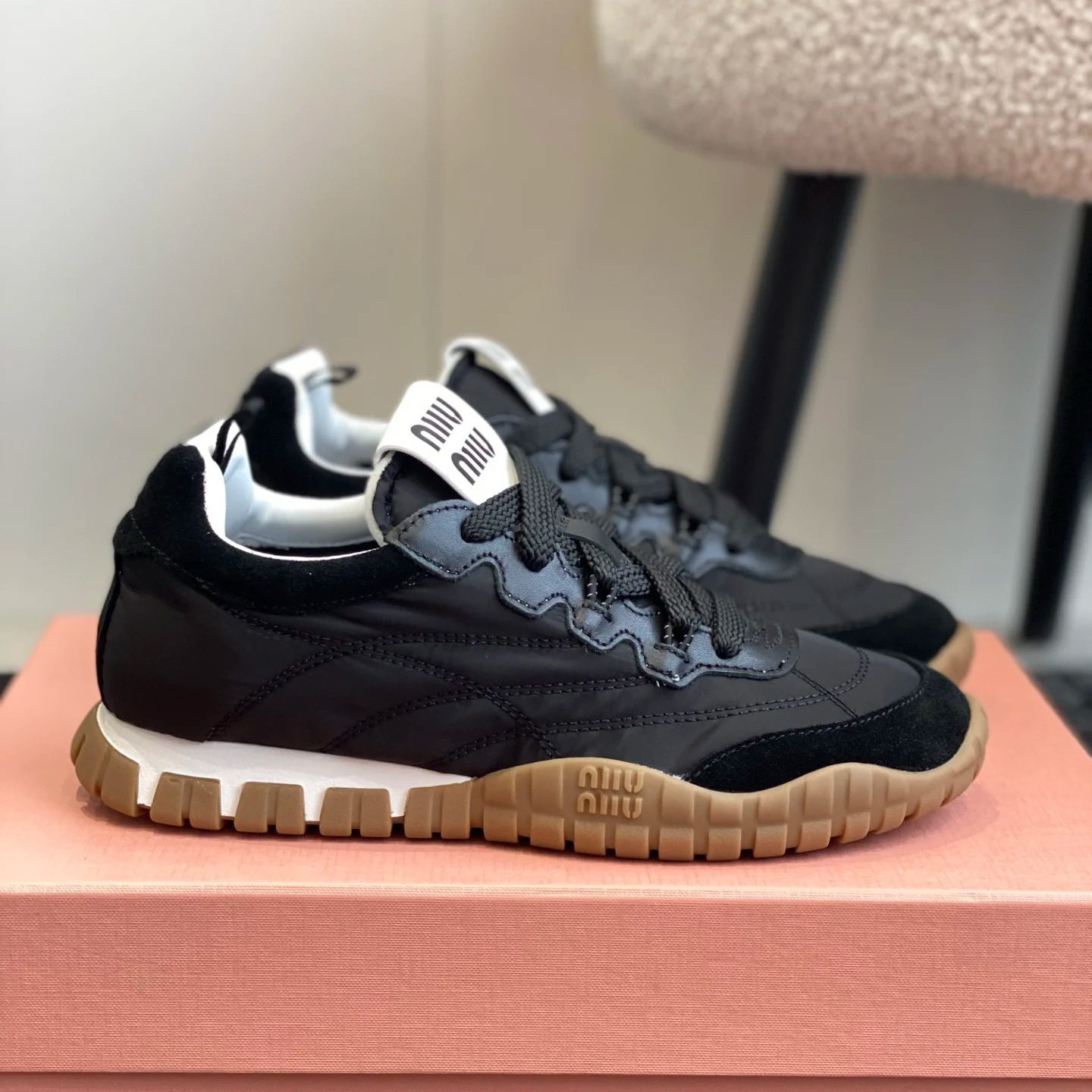 2026春季阿miu家轮胎芭蕾风德训鞋女鞋透气阿甘饼干鞋休闲运动鞋,淘宝优惠券,粉丝福利购,淘宝优惠卷