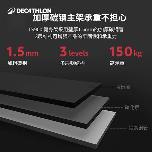 迪卡侬引体向上架单杠室内单杠免打孔家庭健身架运动家用训练RFJ5 - 图0