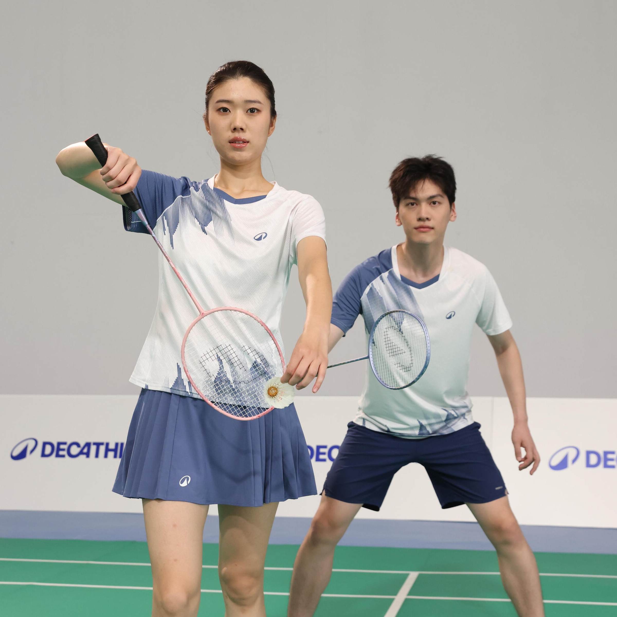 迪卡侬羽毛球拍套装羽毛拍复合碳素女生官方正品球拍耐打超轻IVH1-图3