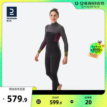 Dickom Surf Suit Womens Wetsuit Wetsuit Thickened Large Code Warm Winter Swimming Anti-Chill Wear Off IVL6