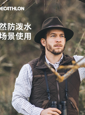 迪卡侬男士礼帽绅士帽爵士帽复古毛毡帽纯羊毛保暖秋冬高档ODHU