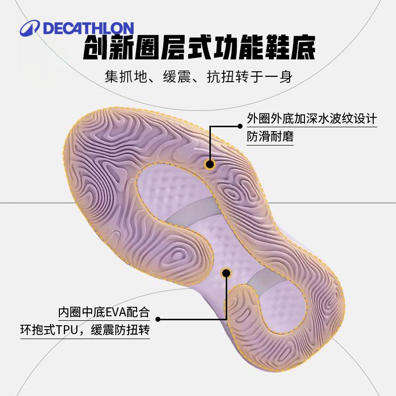 迪卡侬儿童篮球鞋NBA官方授权湖人篮球鞋体育学校训练运动鞋IVO3