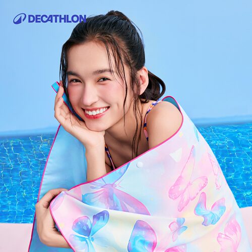 迪卡侬速干浴巾游泳浴巾毛巾防晒沙滩巾温泉浴巾浴袍斗篷成人IVK2 - 图0