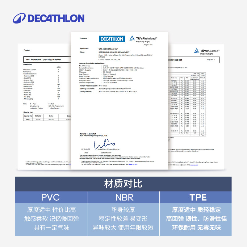 【新品】迪卡侬瑜伽垫加宽加大加厚静音缓震防滑健身垫家用ENY2