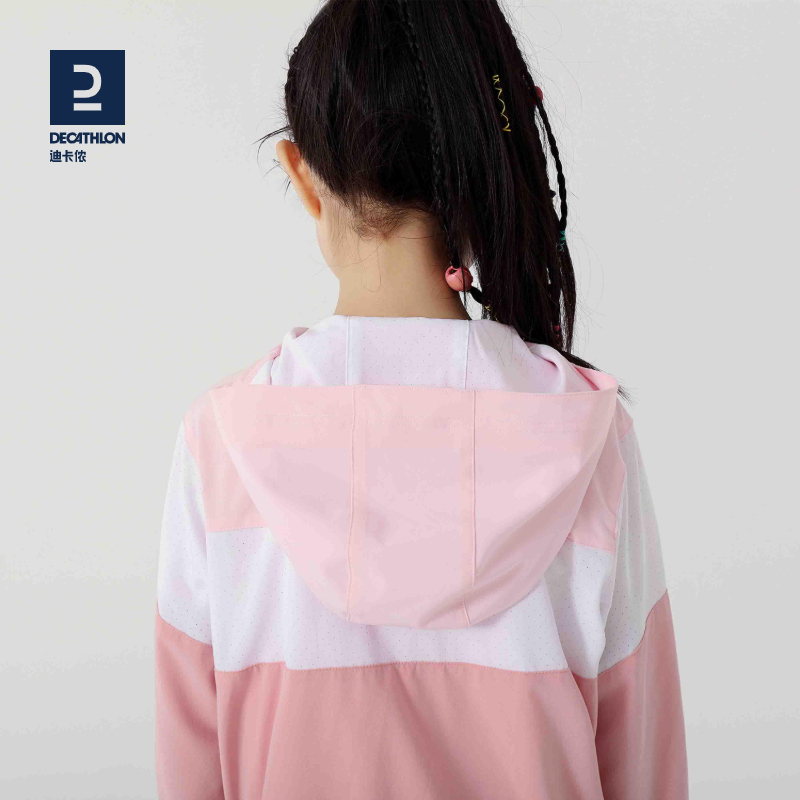 KIDK 迪卡侬女童运动夹克儿童青少年休闲舒适外套体育课春夏 KIDK 迪卡侬女童运动夹克儿童青少年休闲舒适外套体育课春夏