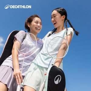 迪卡侬轻羽毛球服运动套装女装短裤速干衣短袖网球裙球衣短裙IVE1