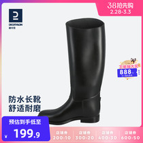 Diklennon horse boots male equestrian boots riding boots Womens boots Long boot Boots Riding Rain Boots Adult Rain Shoes Waterproof OVHR