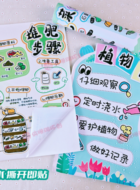 幼儿园植物角认识番茄环创主题墙西红柿的结构成长生长过程墙贴画