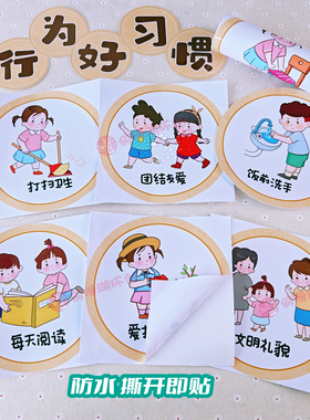 俏珊瑚幼儿园一日生活流程图墙贴