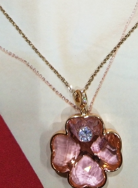 diy水晶四叶草多色礼物吊坠项链