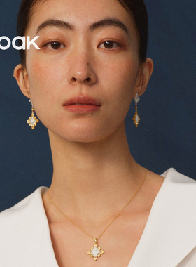 OOAK界格雕金烟花雨银项链轻奢