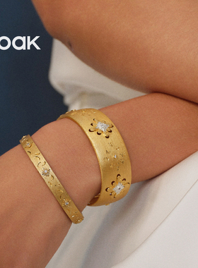 【李佳琦直播间】OOAK界格雕金烟花雨系列手镯戒指半宝石项链耳钉