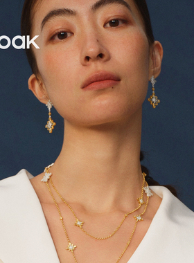 【新品上市】OOAK界格雕金烟花雨系列白日烟花绿松石雕金长项链