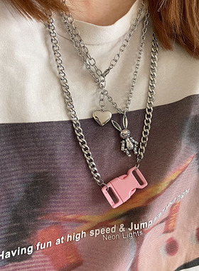 choker桃心百搭短项链