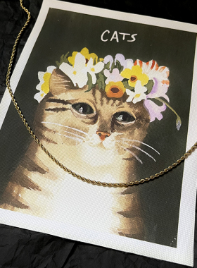 金色麻花女款钛钢不掉色项链