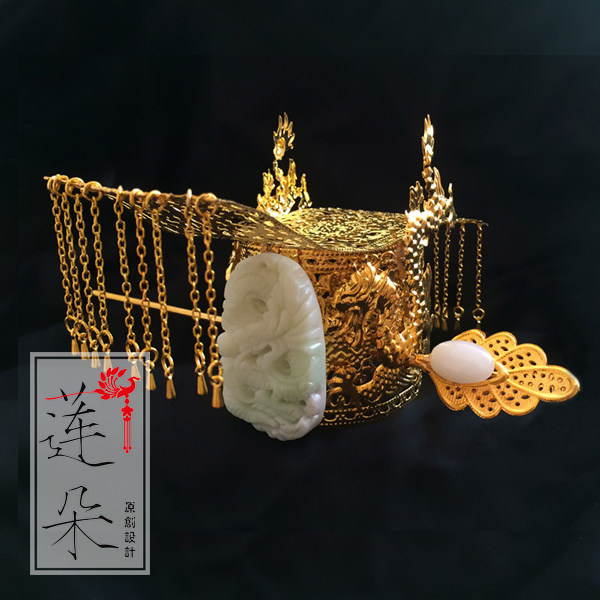 古代束发玉冠,束发冠,玉冠束发_大山谷图库