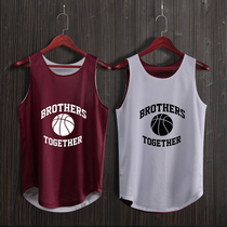 Double Face Wearing Unit Basketball Vest Mens Loose Training Suit Competition Team Clothing Group Purchase Print Character Basketball Suit Customized
