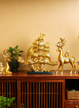 一帆风顺家居装饰品序强轻奢高档